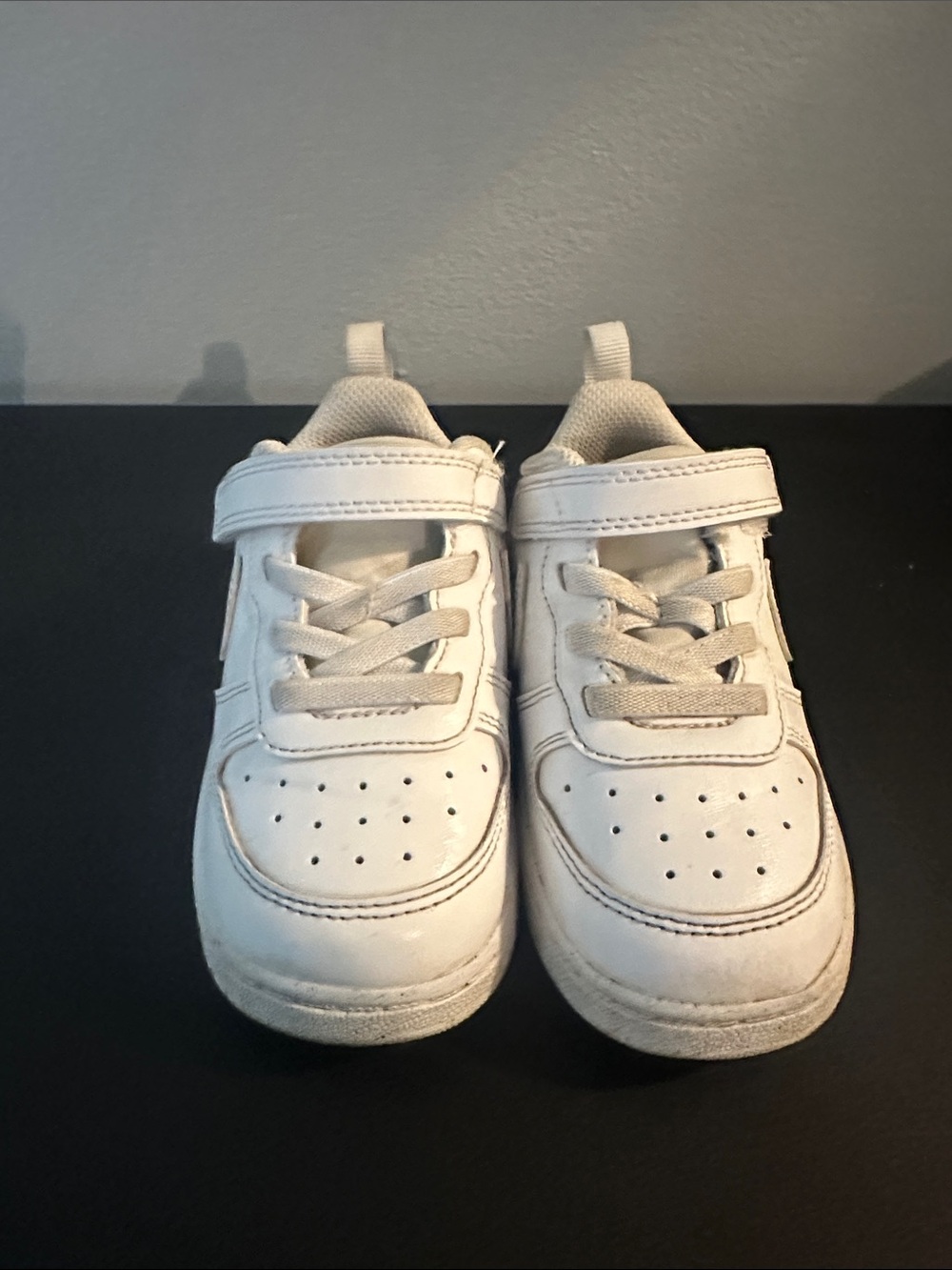 Nike Kids White Hook-and-Loop Athletic Sneakers